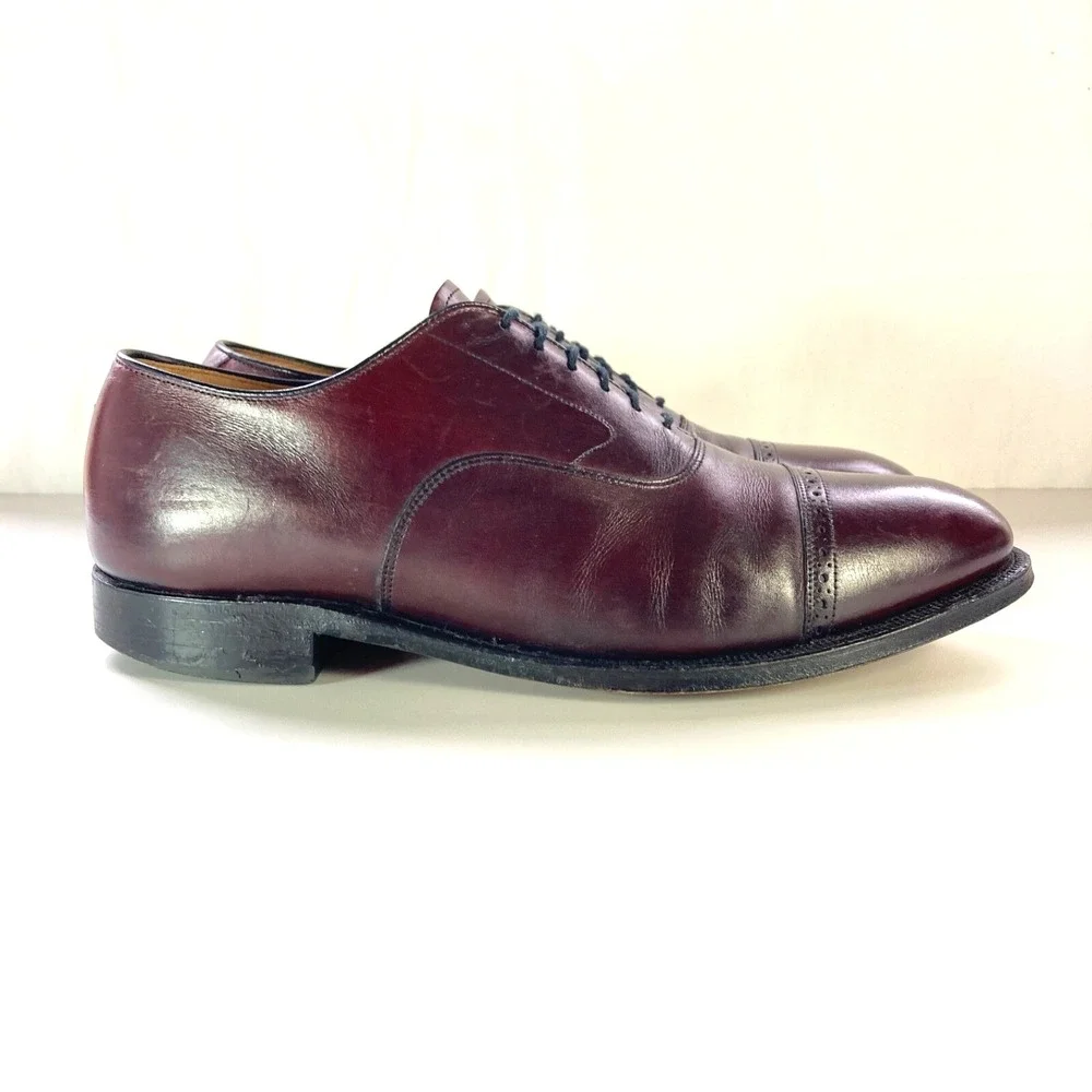 Johnston Murphy Aldrich II Oxblood Cap Toe Goodyear Oxford Shoe Mens 11 90063